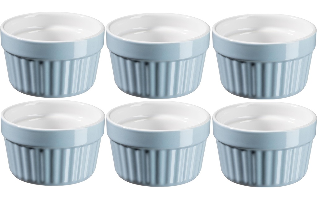 Mäser Services de plats en cocotte OMEA 9.5 cm, 6 pièces, bleu clair