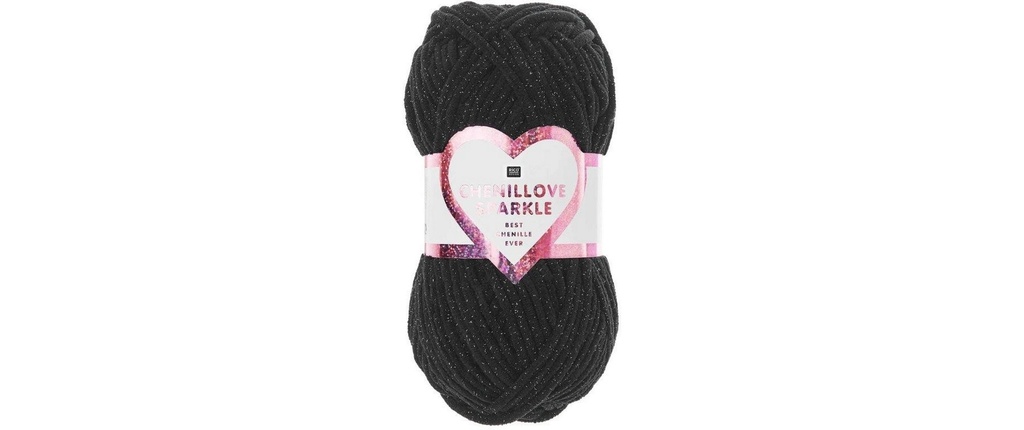 Rico Design Laine Rico Chenillove Sparkle Noir