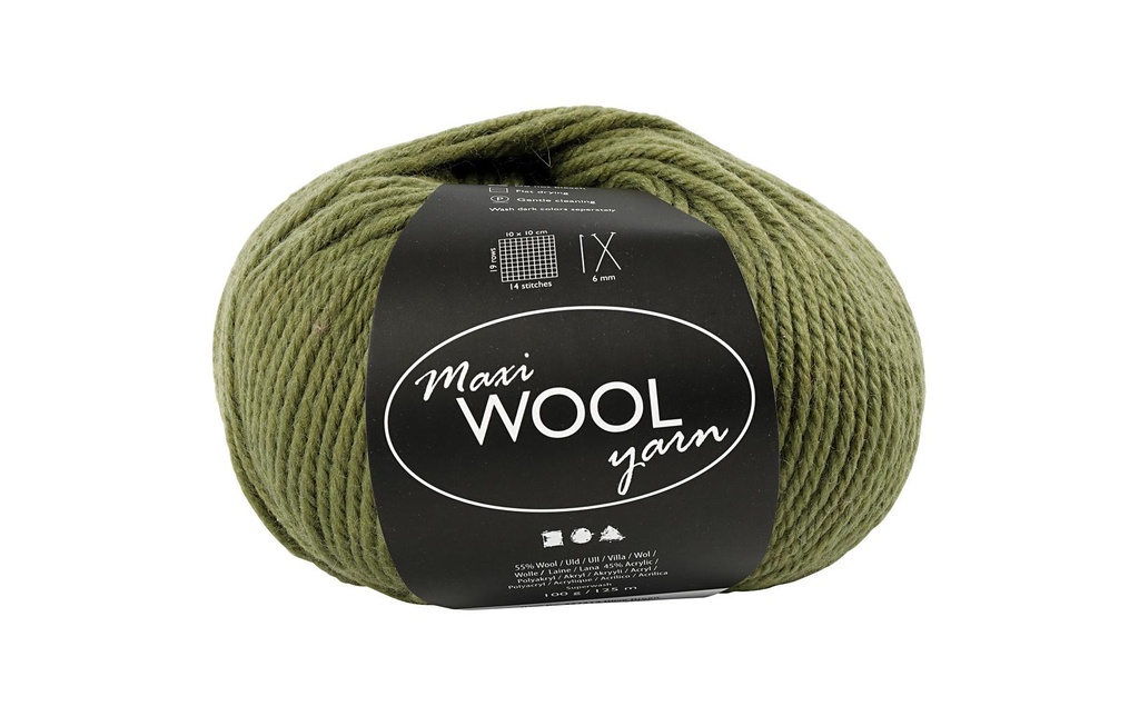 Creativ Company Laine 100 g Vert olive
