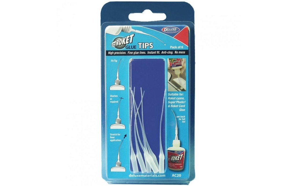 Deluxe Materials Buse Roket Glue Tips 1 Pièce/s, Blanc