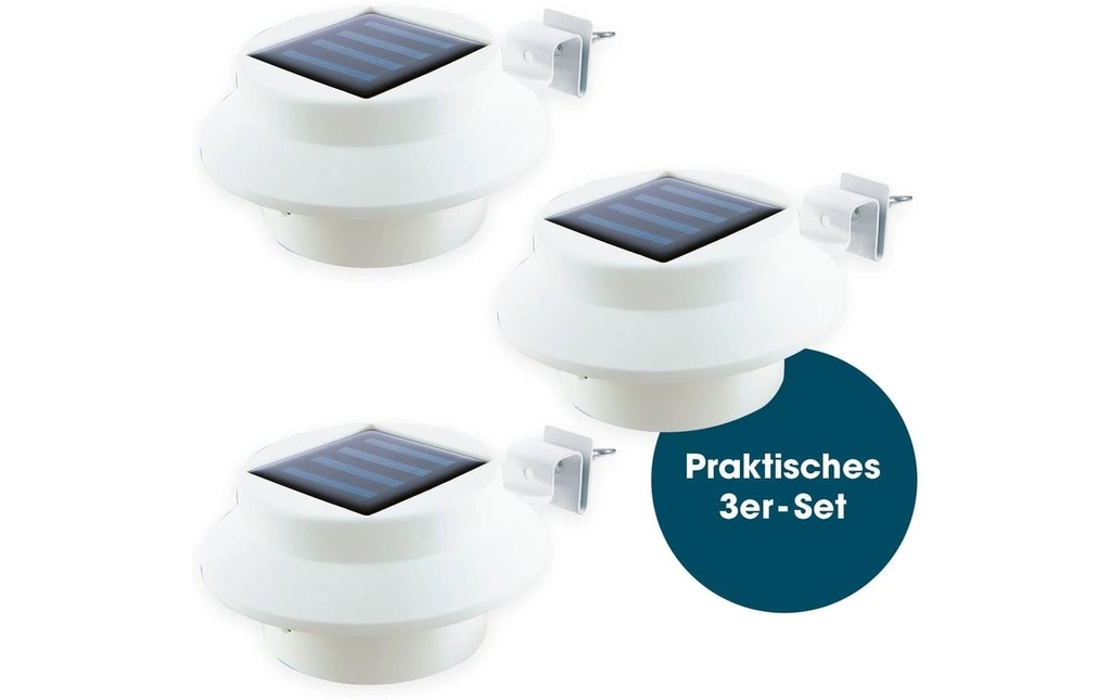 EASYmaxx Lampe solaire pour gouttière Lot de 3 1.2 V