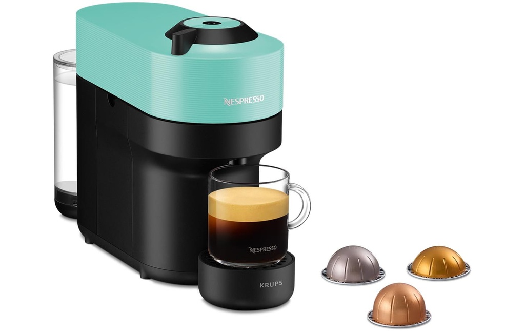 Krups Machine à café Nespresso Vertuo Pop XN9204 Aqua Mint