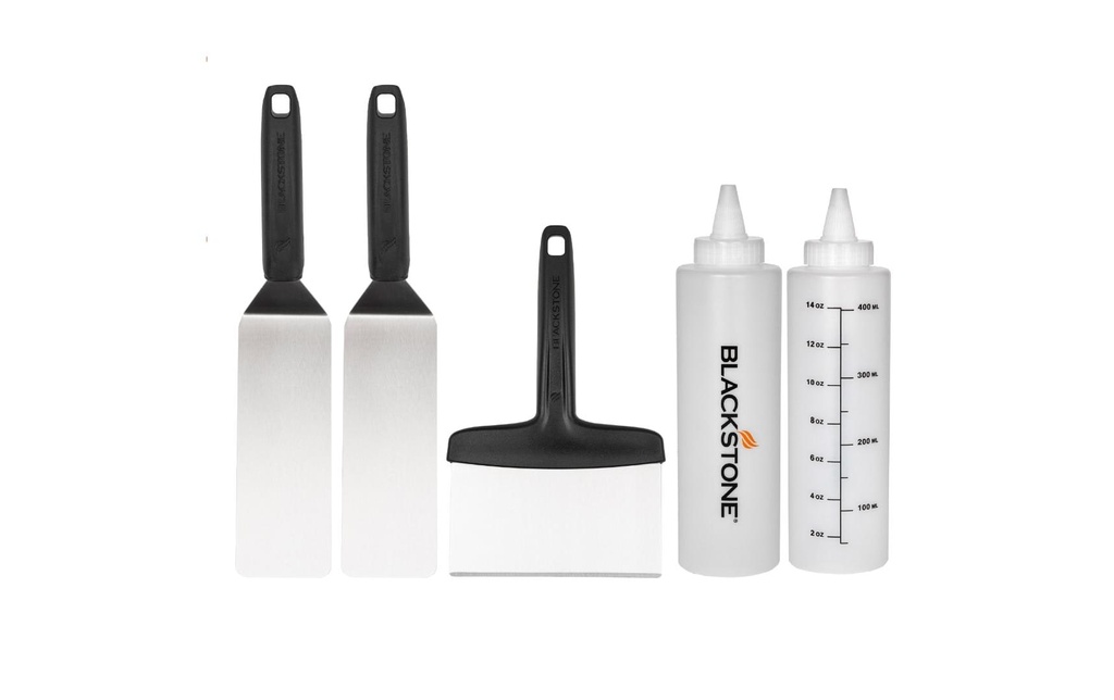 Blackstone Set de couverts pour le barbecue Europe 5 pièces, blanc/noir