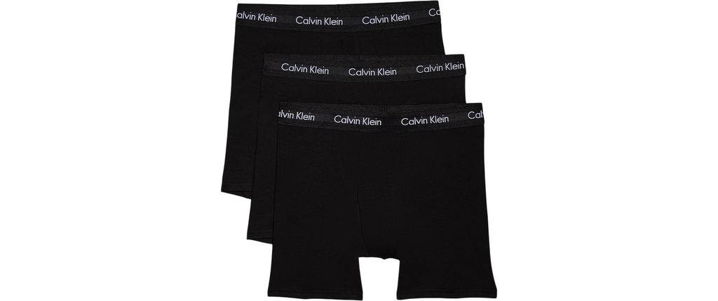 Calvin Klein Wäsche Boxer Brief 3Pk Blanc/Noir, S