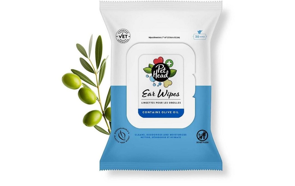 Pet Head Nettoyant pour les oreilles Ear Wipes 30 Pièce/s