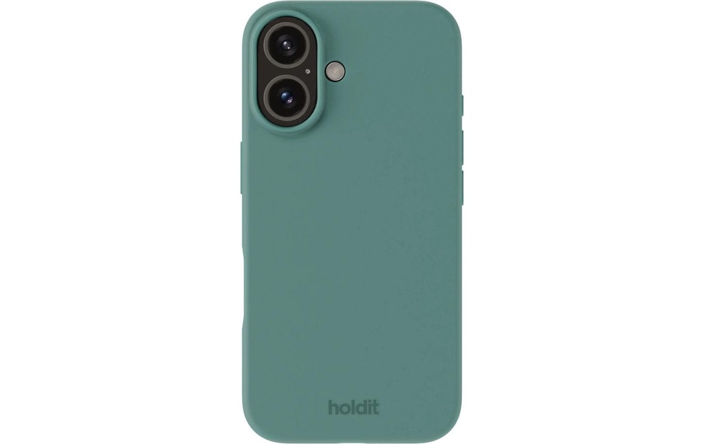 Holdit Coque arrière Silicone iPhone 16 Plus Vert