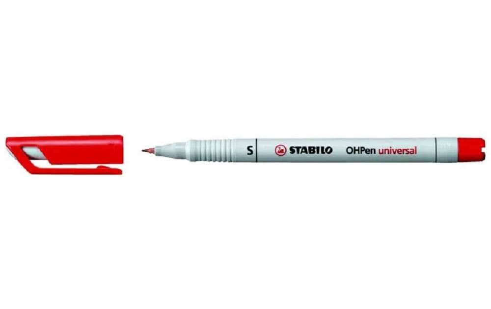 STABILO Stylo à feuilles OHPen Universal Rouge, 10 pièces