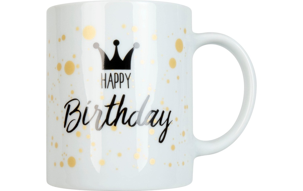 Könitz Tasse à café Happy Birthday 300 ml, 1 Pièce/s, Blanc