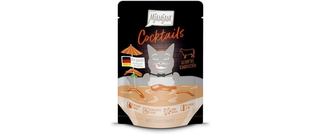 Mjamjam Cocktails de viande de bœuf plumée, 40 g