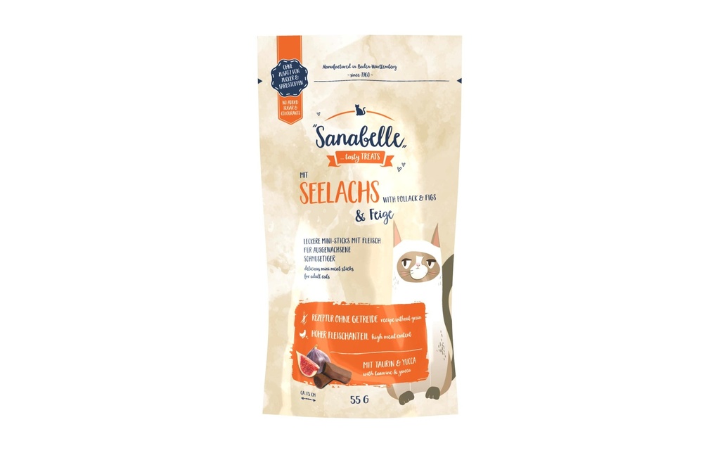 Sanabelle Collation pour chat Pollack & Fig 55 g