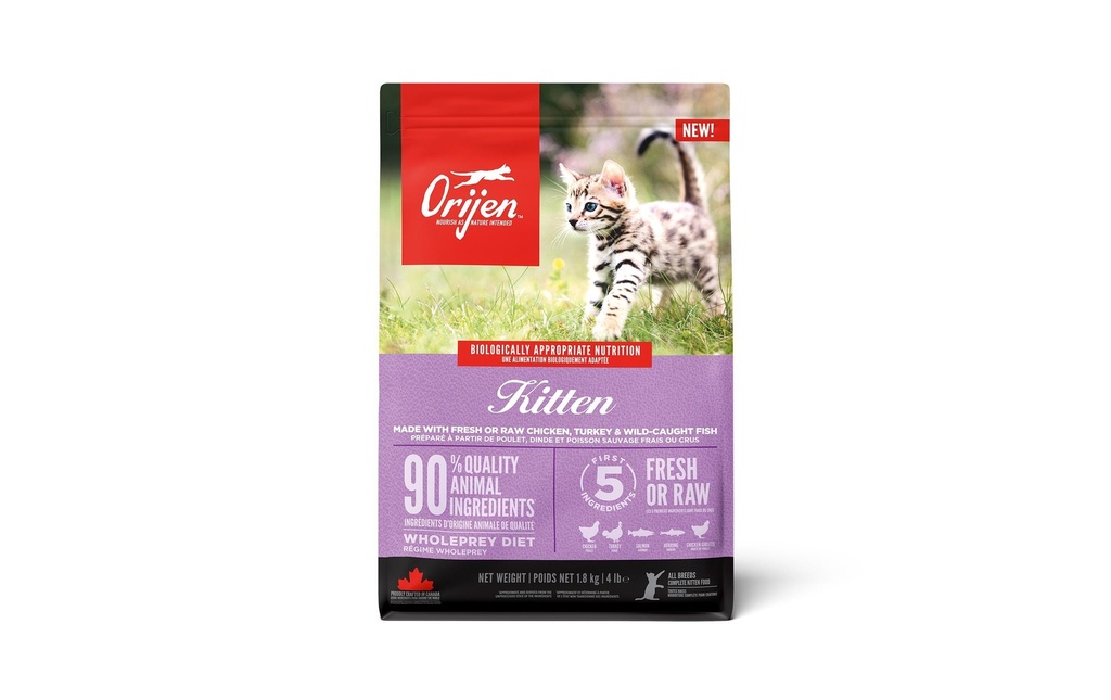 Orijen Alimentation sèche Kitten au poulet, 1.8 kg
