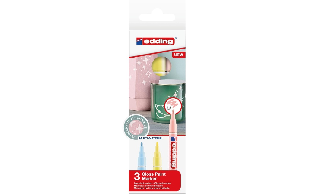 EDDING Marqueur peint 751-CREA p 3Et. (3 pces)