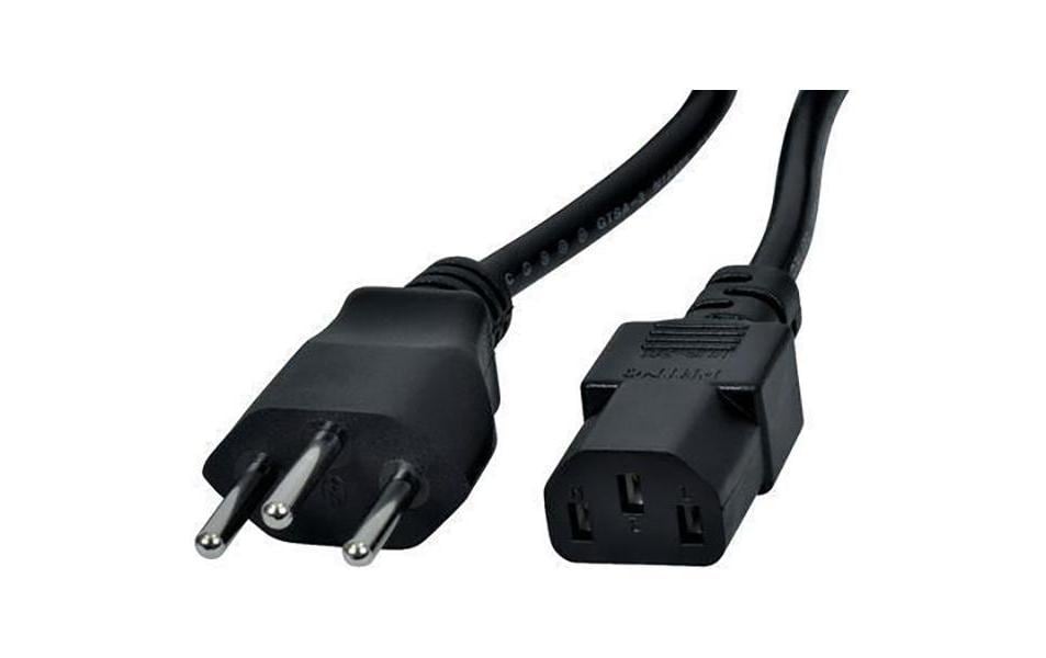 Diggelmann Câbles d’alimentation 2.5 m C13 - T12, 1 mm², Noir