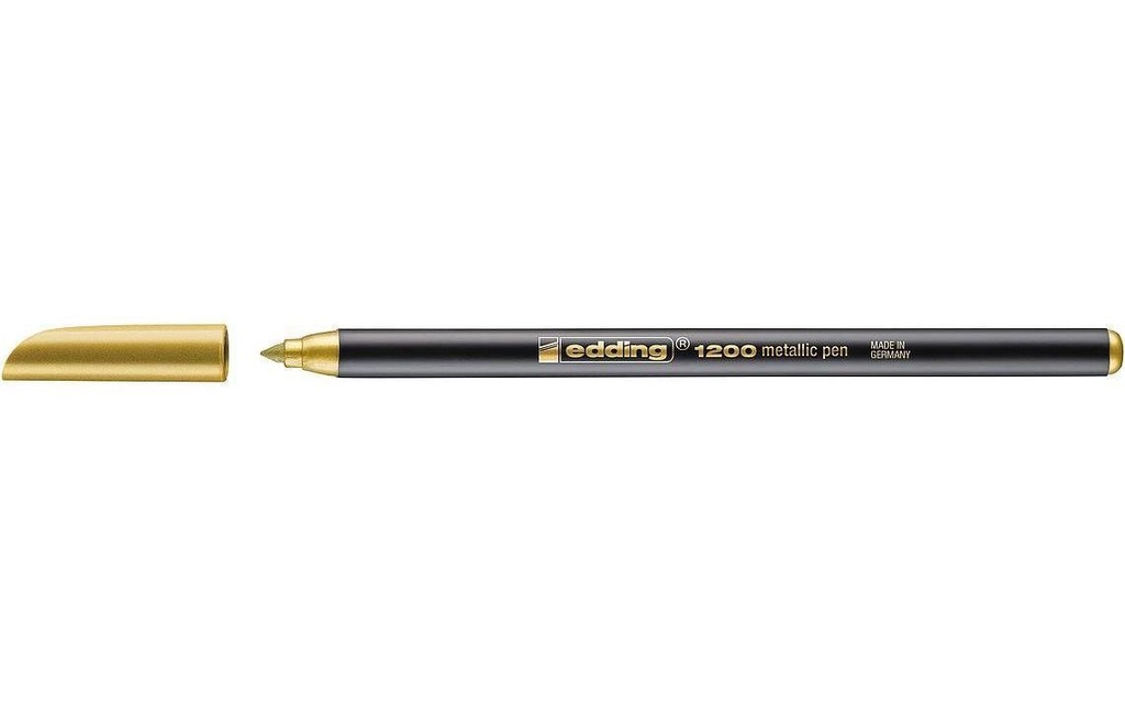EDDING Stylo fibre 1200 métallique or