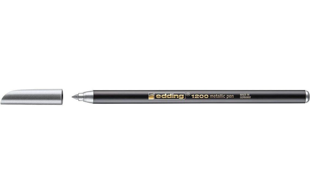 EDDING Stylo fibre 1200 métal. argent