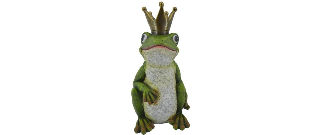Dameco Figure décorative Roi grenouille assis 14 x 15 x 32 cm
