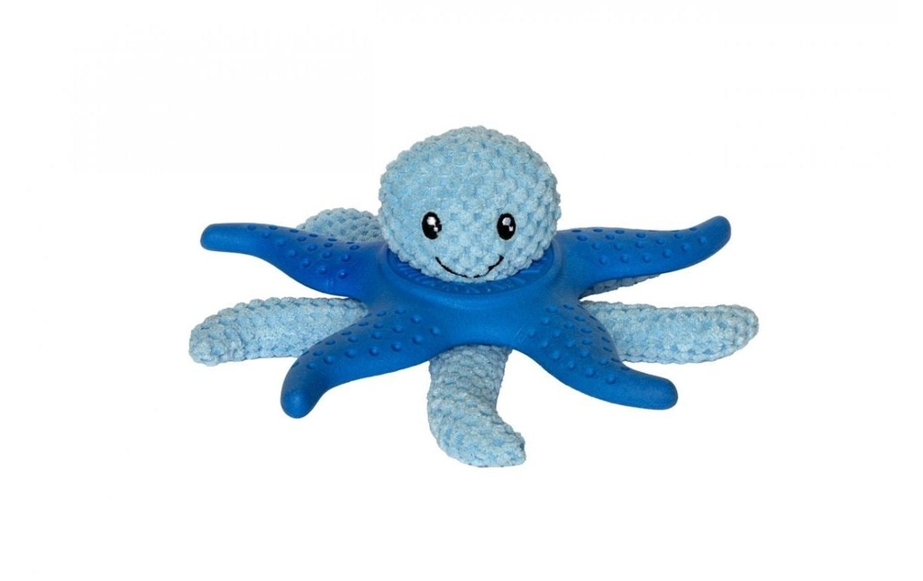 KIWI WALKER Jouet pour chien 2 en 1 Poulpe & étoile de mer bleu