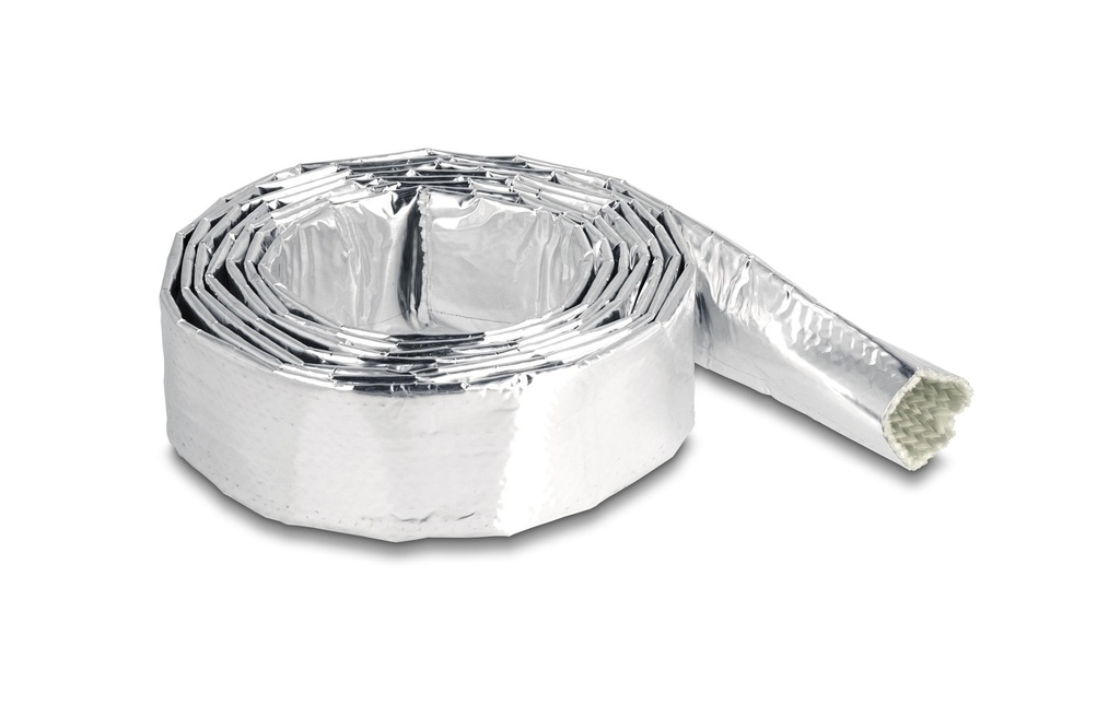 Delock Gaine de câble en fibre de verre er aluminium 2 m x 20 mm Argenté