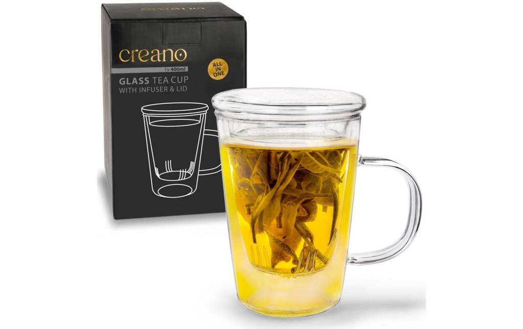 Creano Verre à thé All in one 400 ml, 1 Pièce/s, Transparent