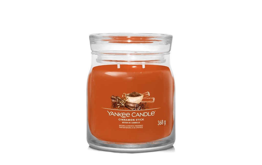 Yankee Candle Signature Bougie parfumée Cinnamon Stick Signature Medium Jar