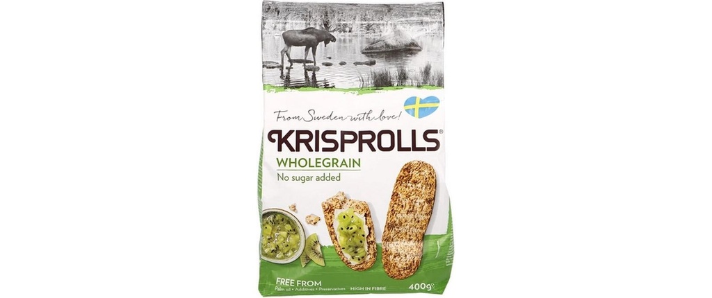 Pågen Krisprolls céréales complètes sans sucres ajoutés 400 g