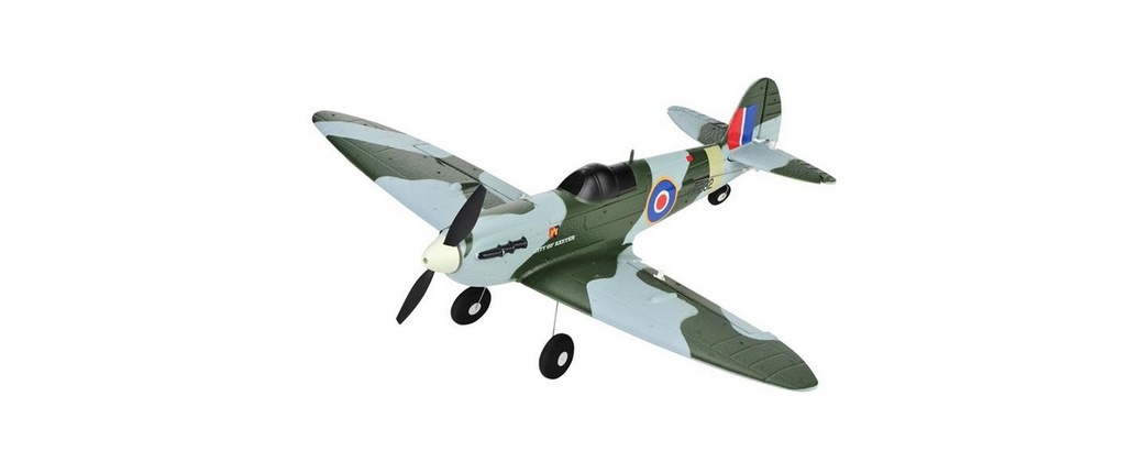 TOP-RC Warbird Mini Spitfire 450 mm, Gris, RTF