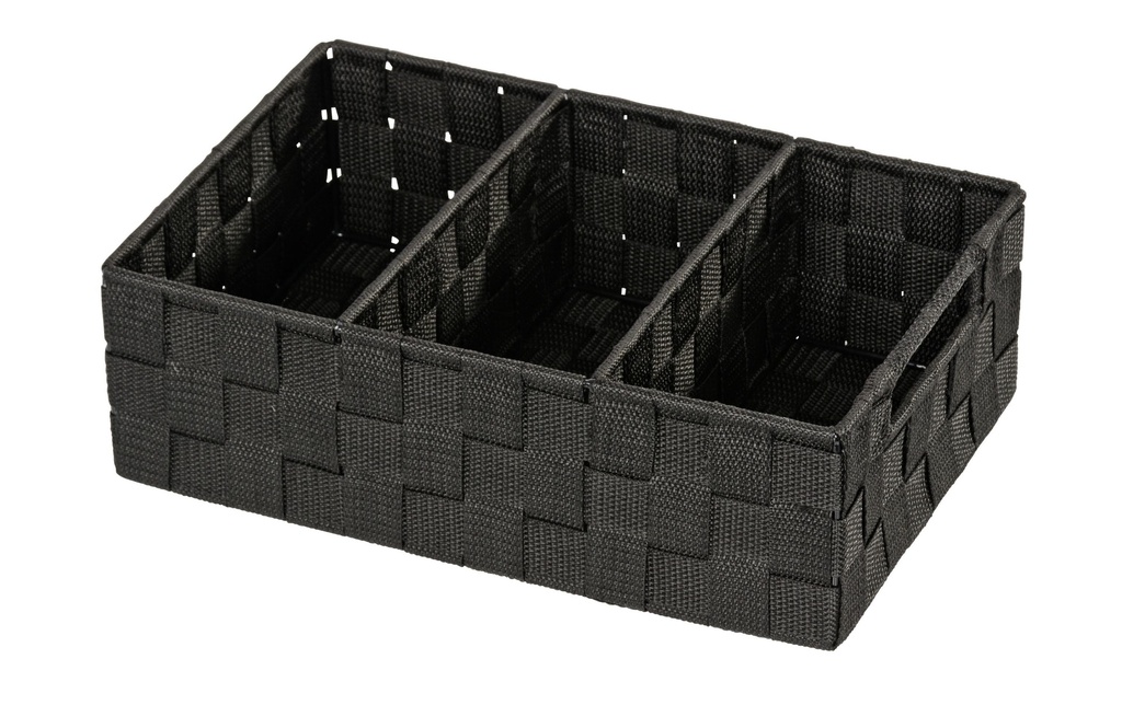 Wenko Panier de rangement Adria 32 x 21 x 10 cm, Noir