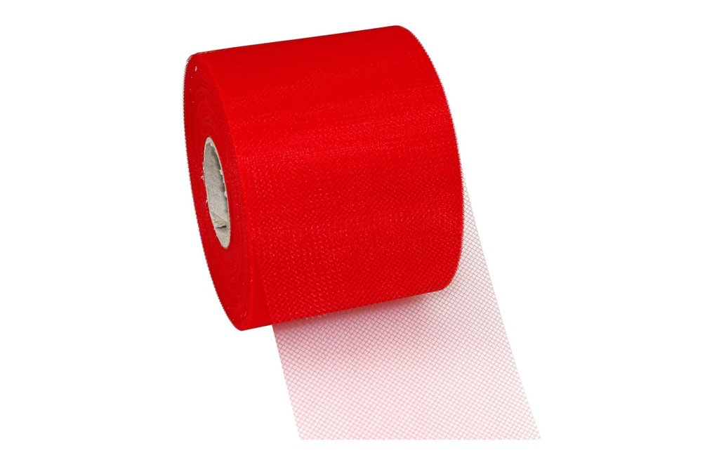 Pattberg Ruban textile Tulle de Verona 7.2 cm x 50 m, rouge