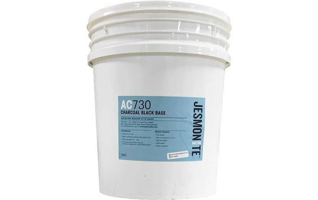 Jesmonite Matière à modeler Poudre à base de ciment AC 730, 25 kg, noir
