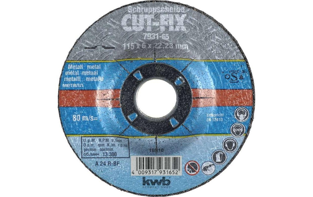 kwb Disque à ébarder CUT-FIX, Métal Ø 115 x 6.0 mm