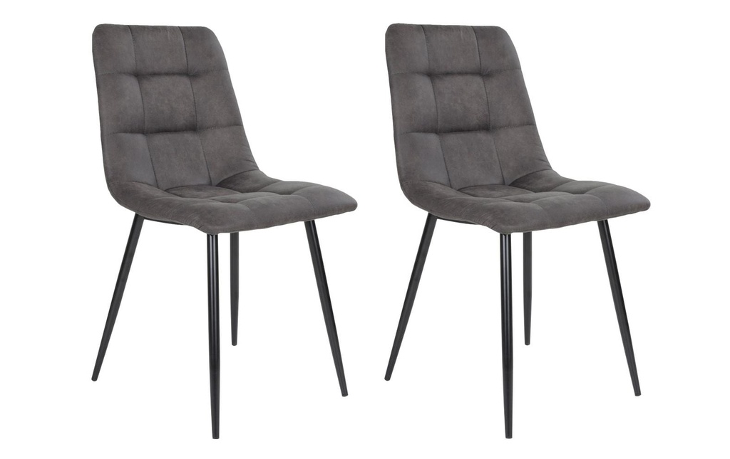 House Nordic Chaise Middelfart 2 pièces, 86 x 55 cm, Noir/Gris foncé
