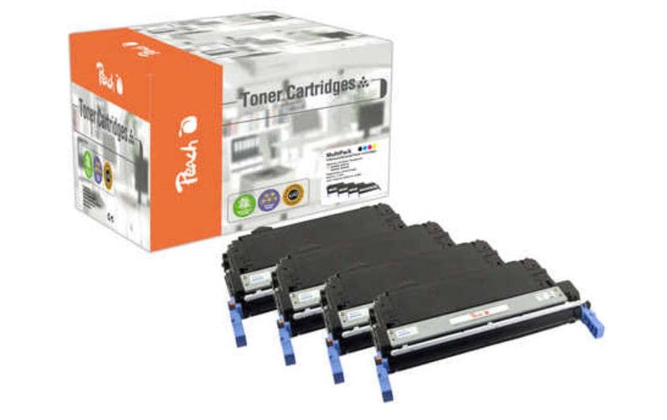 Peach Kits de toner HP Nr. 643A (Q5950-3A) Magenta/Yellow/noir/Cyan