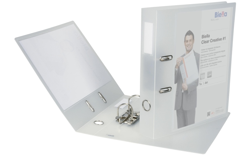 BIELLA Classeur Clear A4 4cm av.poche