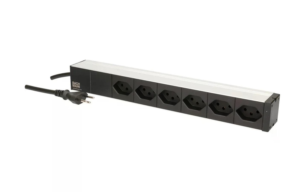Bachmann Bloc multiprises 6 x T13, 1U, Noir