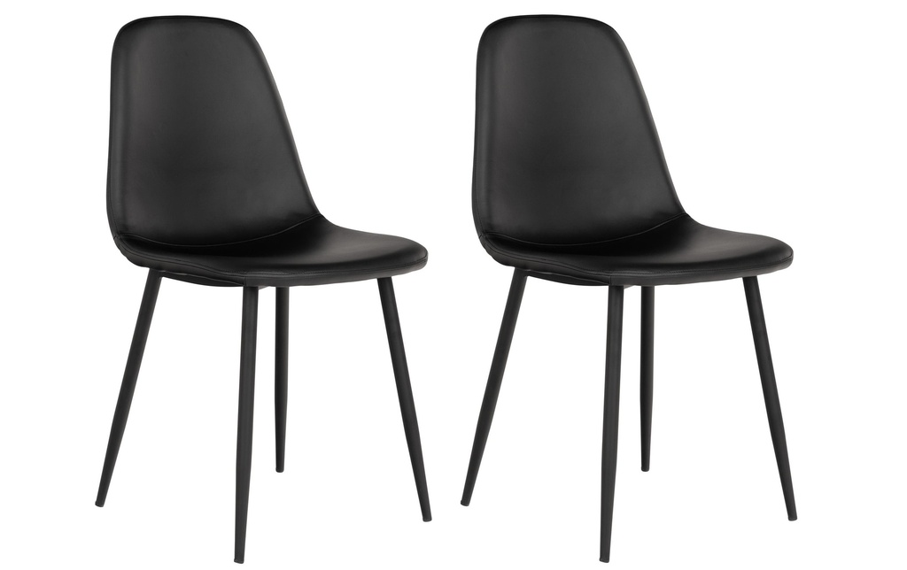 House Nordic Chaise Stockholm 2 pièces, 86 x 50 cm, Noir