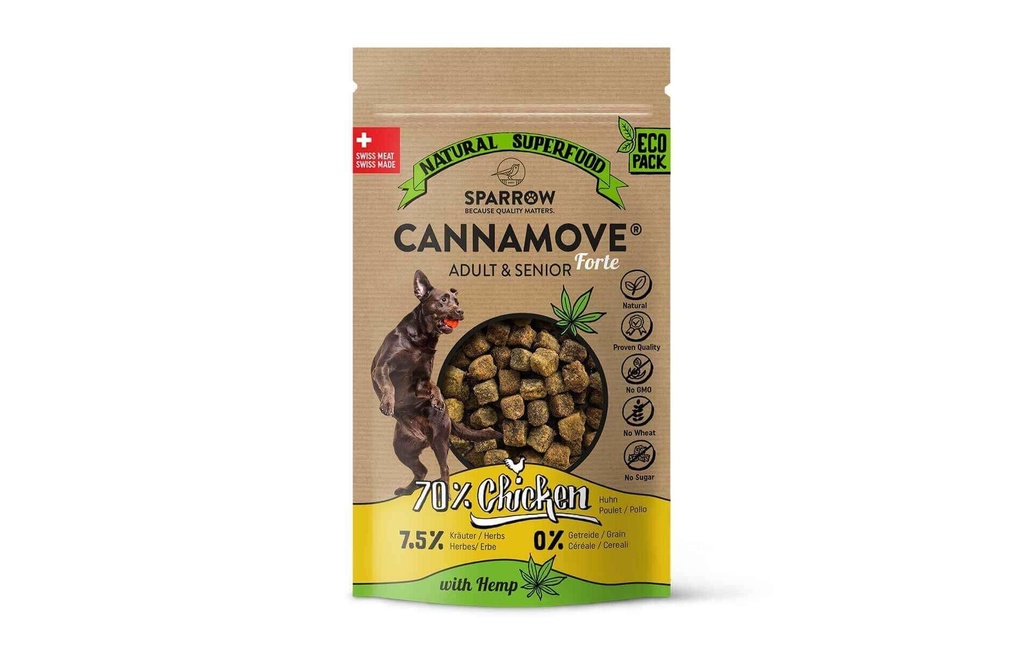 Sparrow Collation CannaMove Forte Poulet Adulte & Senior, 200 g
