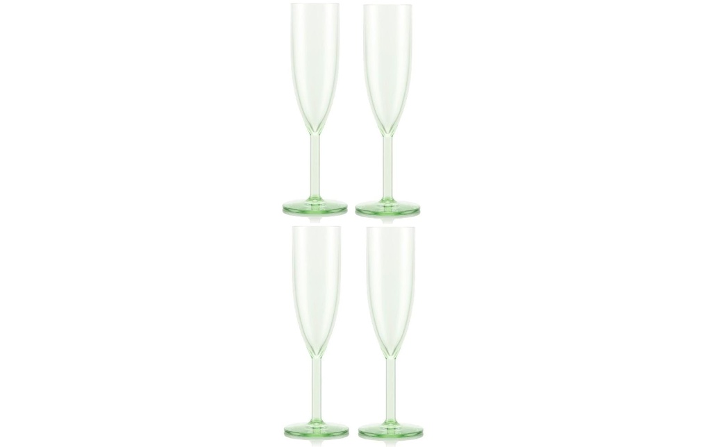 Bodum Flûte à champagne de plein air Oktett 120 ml, vert, 4 pièces