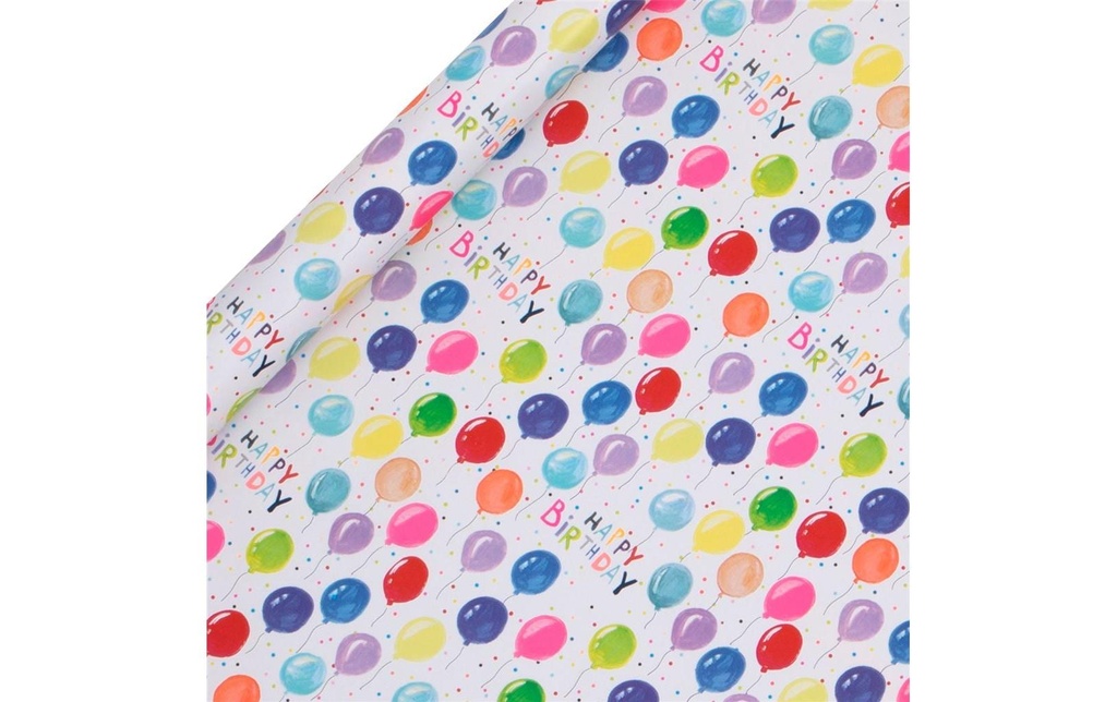 Glick Papier cadeau Ballon Happy Birthday 2 m x 70 cm