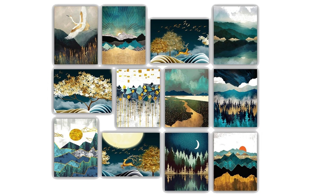 Wallxpert Photo Paysage 12 pièces, 20 x 15 cm