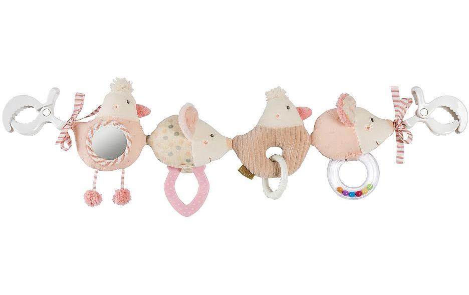 fehn Chaîne de poussettes rose/beige