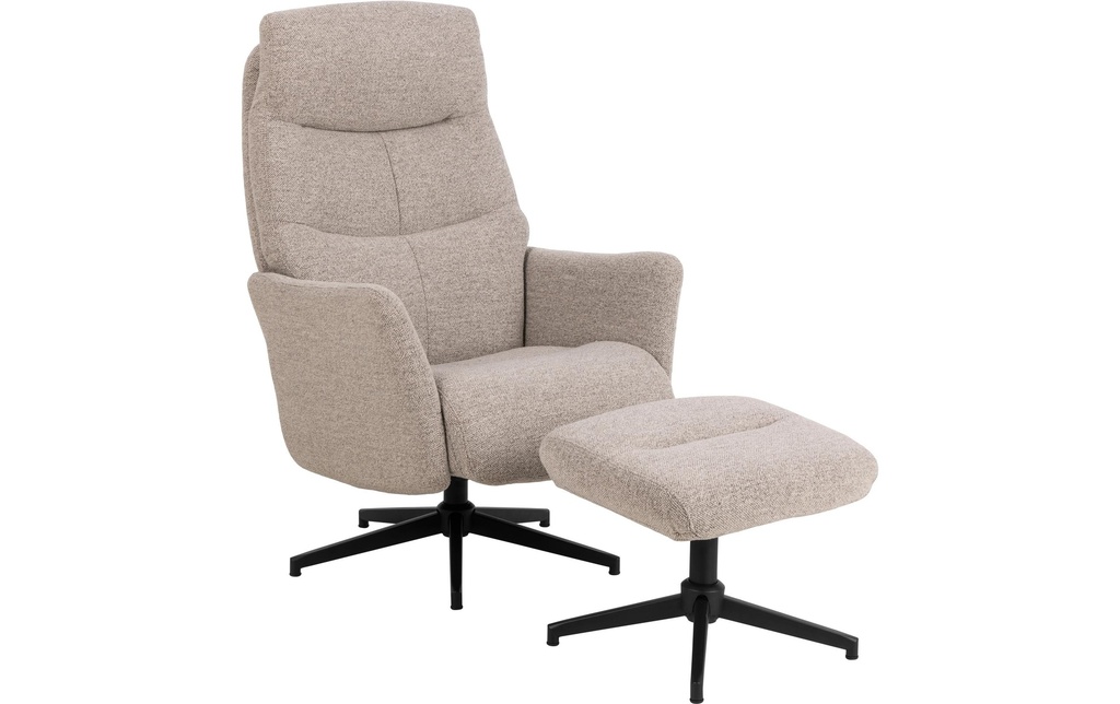 AC Design Fauteuil London Acier/Textile, Beige