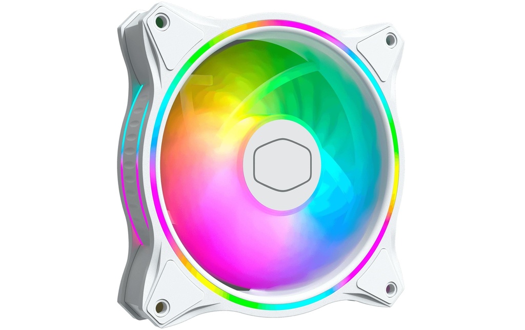 Cooler Master Ventilateur PC MF120 Halo 3 In 1 Blanc