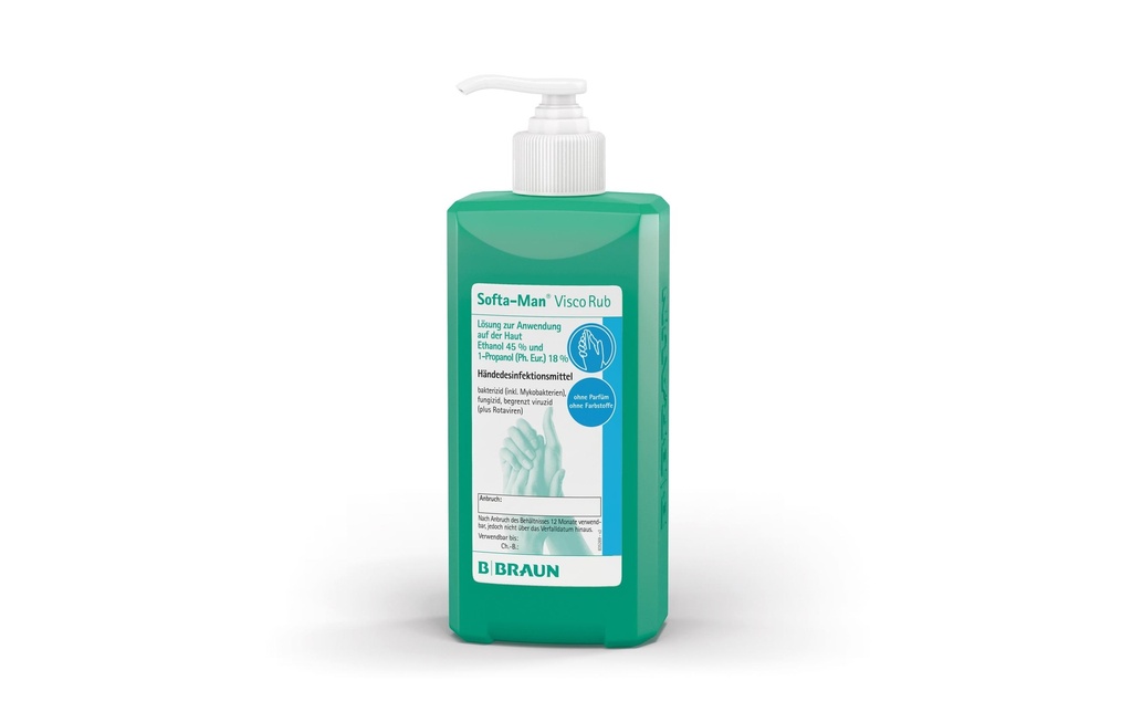 B. Braun Gel désinfectant Softa-Man ViscoRub avec pompe doseuse 500 ml