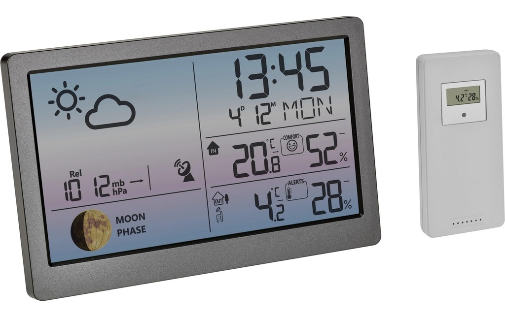 TFA Dostmann Station météo Luna Sky Argent