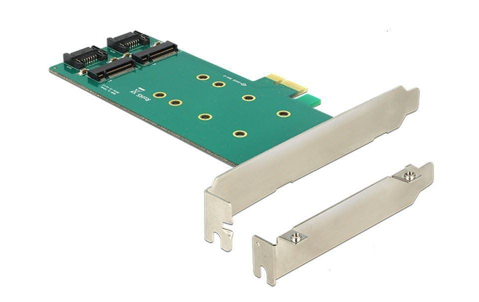 Delock Adaptateur de bus hôte Controller PCI-ex4 - M.2, 2Port