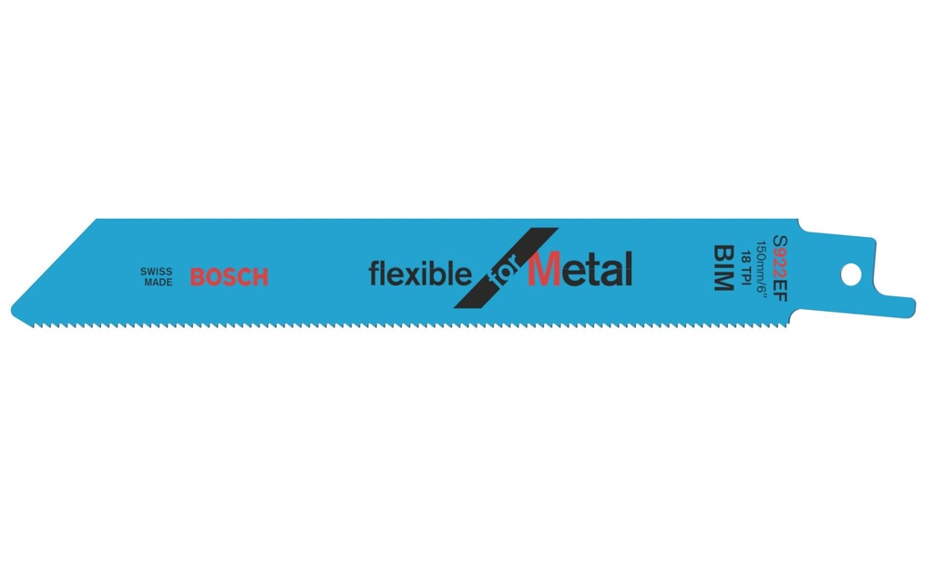 Bosch Professional Lame de scie sabre S 922 EF Flexible for Metal, 100 pièces