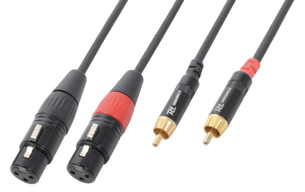 PD Connex CX68-6 XLR 3 pôles, femelle - Cinch 6 m