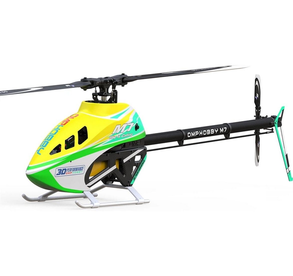 OMPHobby Hélicoptère M7 Jaune citron Kit de construction et pales de rotor