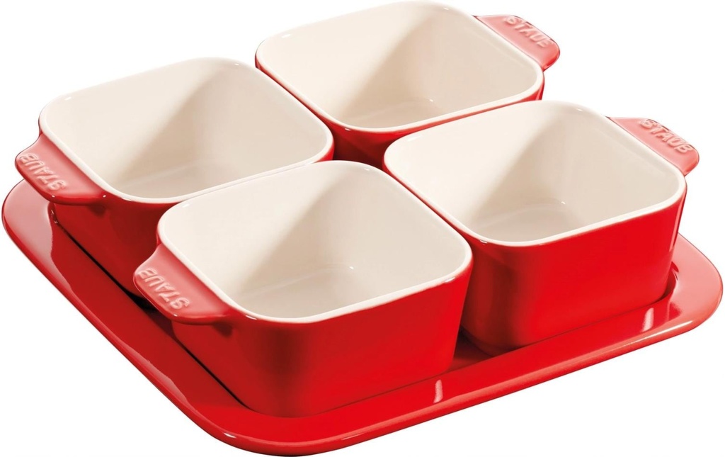 Staub Set d'apéro 5 pièces, Rouge cerise