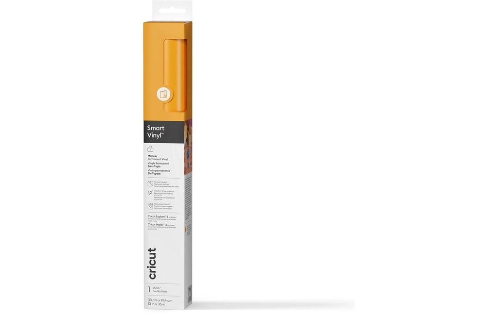 Cricut Film de vinyle Smart Permanent 33 x 91.4 cm, 1 Pièce/s, Jaune